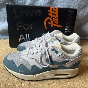 Nike Air Max 1 Patta Sneakers, Aqua, Women’s 6.5